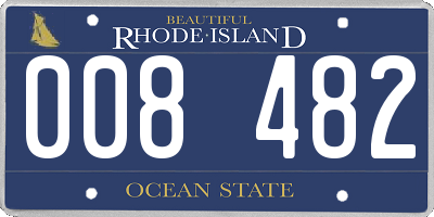 RI license plate 008482