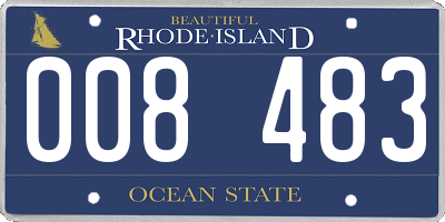 RI license plate 008483