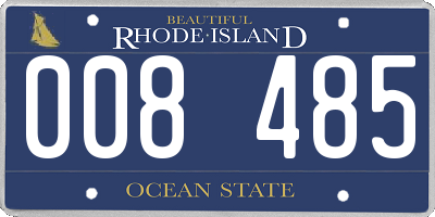 RI license plate 008485