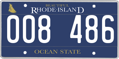 RI license plate 008486