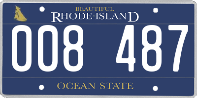 RI license plate 008487