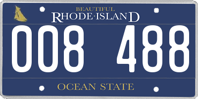 RI license plate 008488