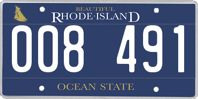 RI license plate 008491