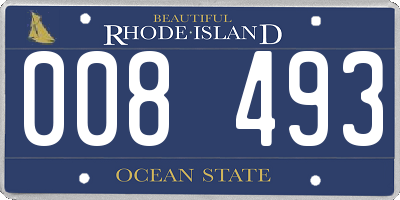 RI license plate 008493