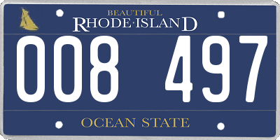 RI license plate 008497