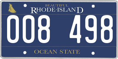 RI license plate 008498