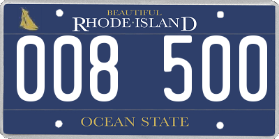 RI license plate 008500