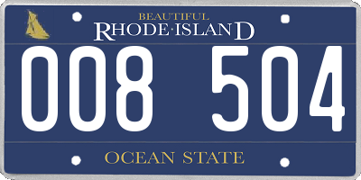 RI license plate 008504