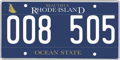 RI license plate 008505