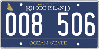 RI license plate 008506