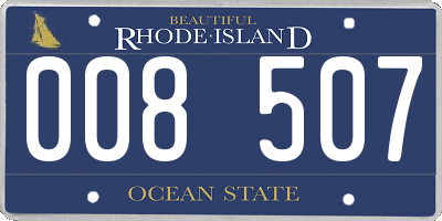 RI license plate 008507