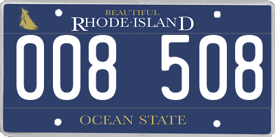 RI license plate 008508