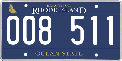 RI license plate 008511