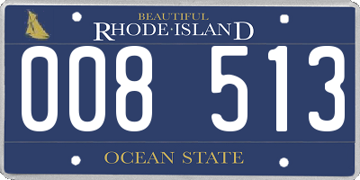 RI license plate 008513