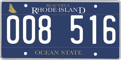 RI license plate 008516