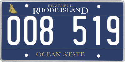 RI license plate 008519