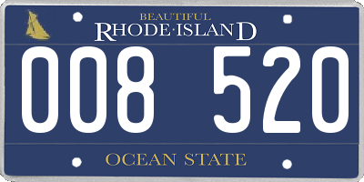 RI license plate 008520