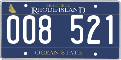 RI license plate 008521