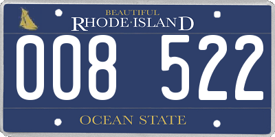 RI license plate 008522