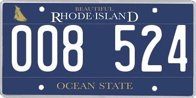 RI license plate 008524