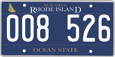 RI license plate 008526