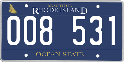 RI license plate 008531