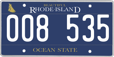 RI license plate 008535