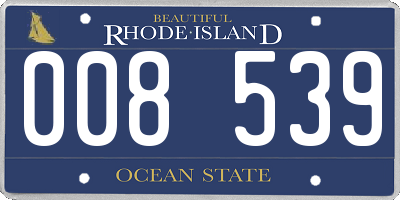 RI license plate 008539