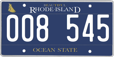 RI license plate 008545
