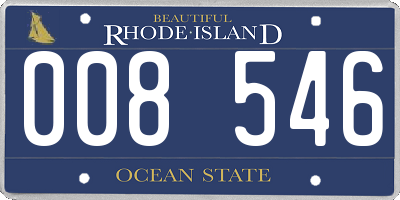 RI license plate 008546