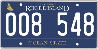 RI license plate 008548