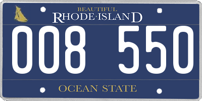 RI license plate 008550