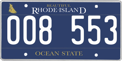 RI license plate 008553