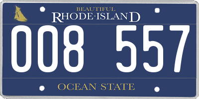 RI license plate 008557