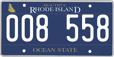 RI license plate 008558