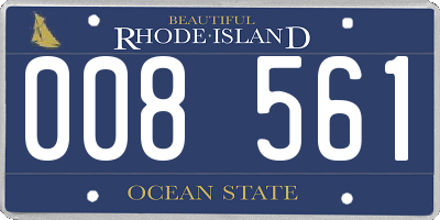 RI license plate 008561