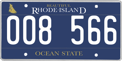 RI license plate 008566