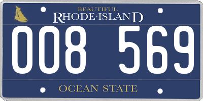 RI license plate 008569