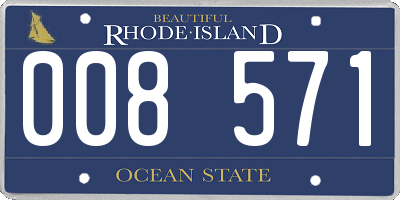 RI license plate 008571