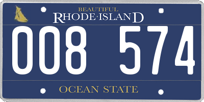 RI license plate 008574