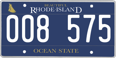 RI license plate 008575