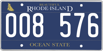 RI license plate 008576