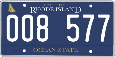 RI license plate 008577