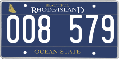 RI license plate 008579