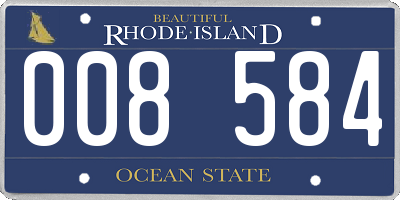 RI license plate 008584