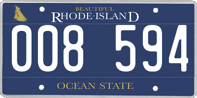 RI license plate 008594