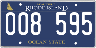 RI license plate 008595