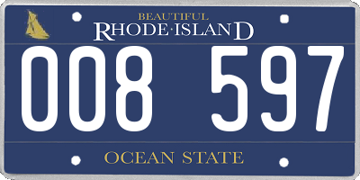 RI license plate 008597