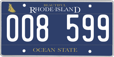 RI license plate 008599