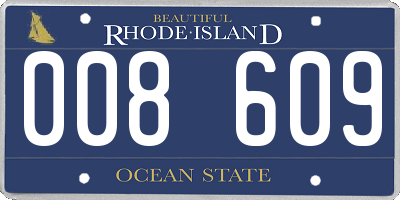 RI license plate 008609